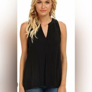 Joie Aruna 100% Silk black sleeveless tank blouse Small